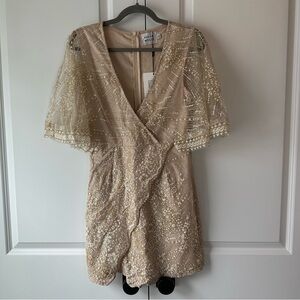 HELLO MOLLY Women’s Evening Sun Dress Champagne NWT (Size M)